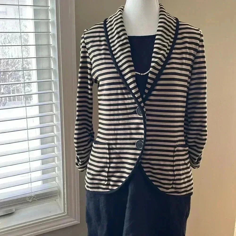 [10]Joseph Ribkoff Strapped Blazer with cinched Sleeves